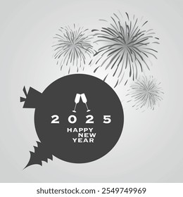 Best Wishes - New Year Card Background Design - 2025