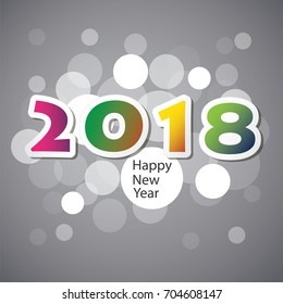 Best Wishes - New Year Card, Cover or Background Design Template - 2018