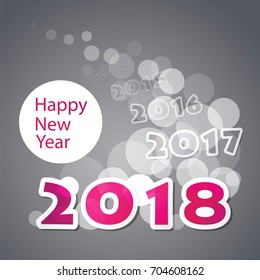 Best Wishes - New Year Card, Cover or Background Design Template - 2018