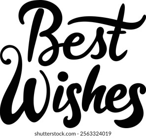 best wishes on white background