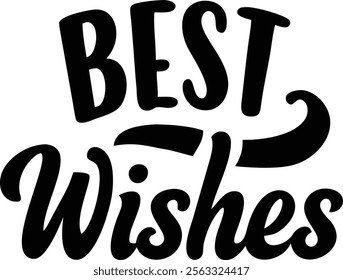 best wishes on white background