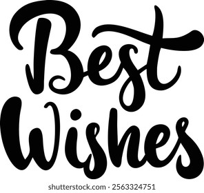 best wishes on white background