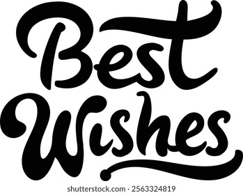 best wishes on white background