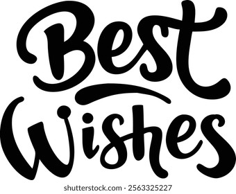 best wishes on white background