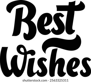 best wishes on white background