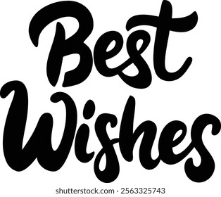 best wishes on white background