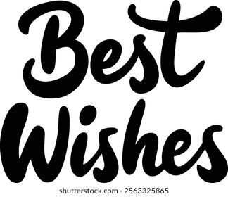 best wishes on white background