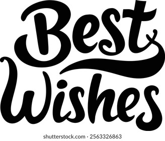 best wishes on white background