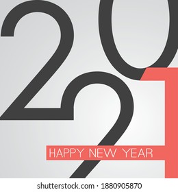 Best Wishes - Retro Style Happy New Year Greeting Card or Background, Creative Design Template - 2021