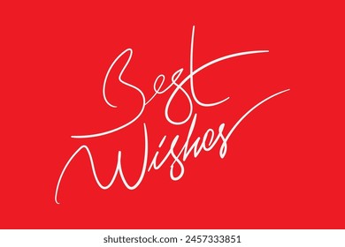 best wishes typography letter style