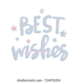 Best wishes vector inscription