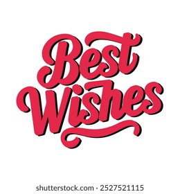 Best wishes vector isolated on white background