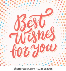 Best Wishes You Greeting Card Vector Stock Vector (Royalty Free) 1358411771