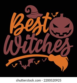 Best Witches, Happy Halloween Day Family Gift Idea, Beautiful People, Witch's Hat, Scary Greeting Ghost Clip Art