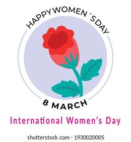 Best women's day logo template design vector, women's logo, Vector illustration Happy women's day, 8 march celebrations