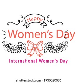 Best women's day logo template design vector, women's logo, Vector illustration Happy women's day, 8 march celebrations