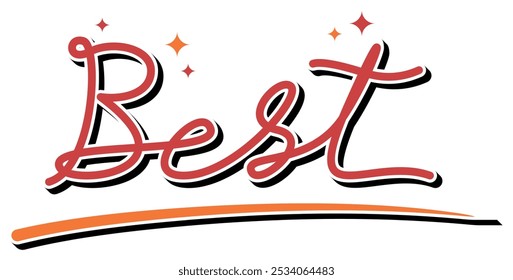 Best word design on white background