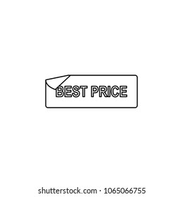 best word sticker icon. Element of sale signs for mobile concept and web apps. Thin line  icon for website design and development, app development. Premium icon on white background