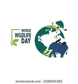 Best World Wildlife Day vector logo and background design.
