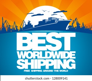 Best worldwide shipping design template.