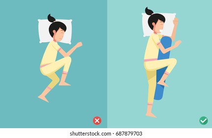 Best and worst positions for sleeping, illustration