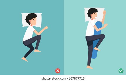 Best and worst positions for sleeping, illustration