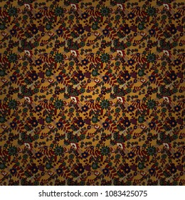 Best for wrapping paper. Vector seamless pattern with abstract black, gray and brown flowers. Background floral design for wedding, engagement, cosmetics, perfume, beauty products.