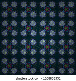 Best for wrapping paper. Vector seamless pattern with abstract black, violet and green flowers. Background floral design for wedding, engagement, cosmetics, perfume, beauty products.