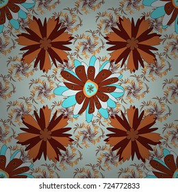 Best for wrapping paper. Vector seamless pattern with abstract red, neutral and orange flowers. Background floral design for wedding, engagement, cosmetics, perfume, beauty products.