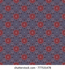 Best for wrapping paper. Vector seamless pattern with abstract gray, brown and red flowers. Background floral design for wedding, engagement, cosmetics, perfume, beauty products.