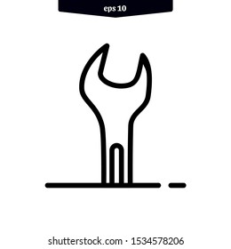The best wrench icon. mechanical service tools vector illustration logo template. eps10