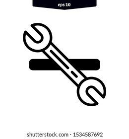 The best wrench icon. mechanical service tools vector illustration logo template. eps10