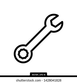 The best of wrench icon vector, illustration logo template in trendy style. Suitable for many purposes.