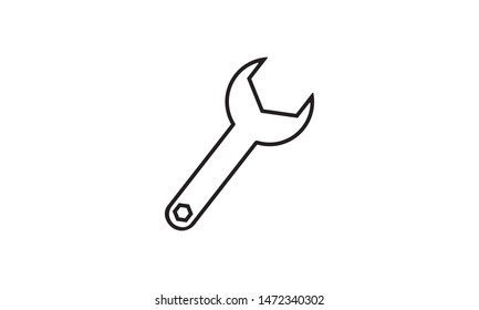 The best wrench icon vector, illustration logo template in trendy style. Can be used for many purposes. 