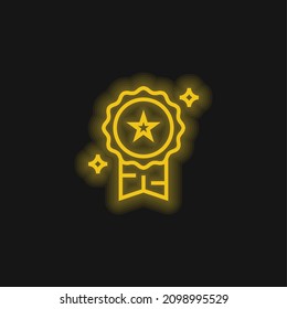 Best yellow glowing neon icon
