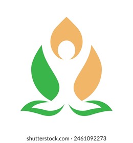 Best Yoga icon Logo design template