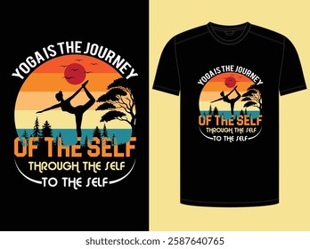 Best Yoga T-shirt Design EPS Vector.