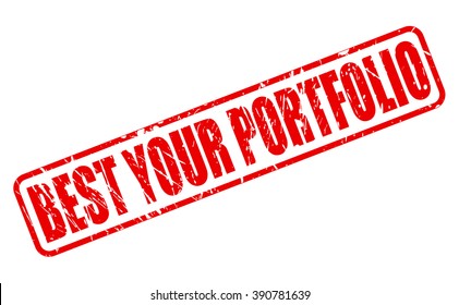 BEST YOUR PORTFOLIO red stamp text on white