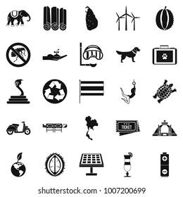 Bestial icons set. Simple set of 25 bestial vector icons for web isolated on white background