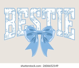 Bestie Cheer Bow Floral Design