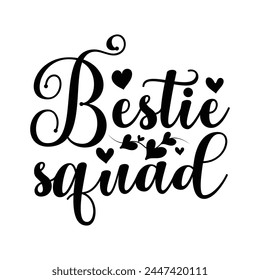 Bestie squad funny vector design