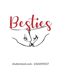 Bestie T shirt design illustration with vector