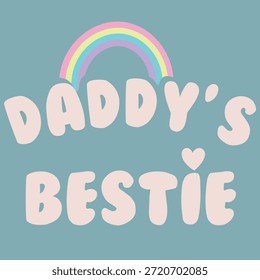 La mejor tipografía de papá con arco iris 