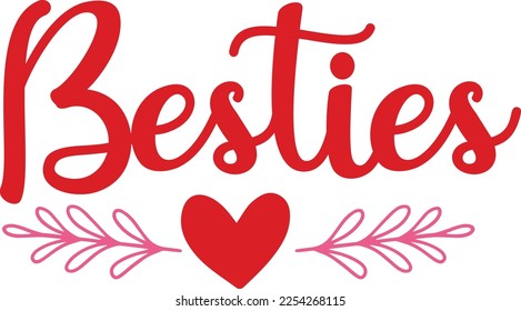 Besties SVG Design And Vector File