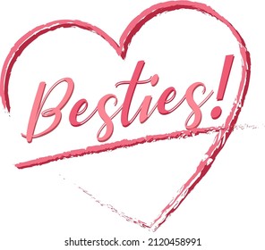 Besties Word Logo On White Background Stock Vector (Royalty Free ...