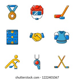 Bestow icons set. Cartoon set of 9 bestow vector icons for web isolated on white background