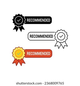 Bestseller, Award quality for promotion sale product recommendation. Award ribbon in certificate for gold warranty. Certify icon,like recommended.Vector Illustration. Design on white background. EPS10