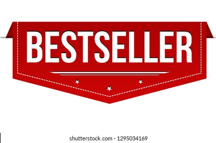 Bestseller banner design on white background, vector illustration