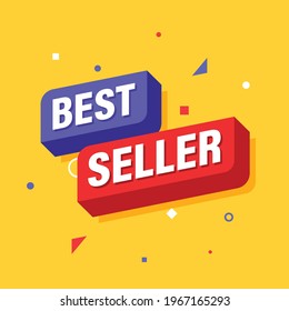 Bestseller, Banner Promotion and Shopping Template Design. Vector illustration