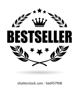 Bestseller business vector icon. Best seller award vector emblem.